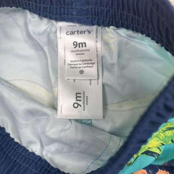 Carters Baby Boy 2 Piece Dino Rash Guard Plus Swim Trunks‎ Set Brand New - Picture 11 of 14
